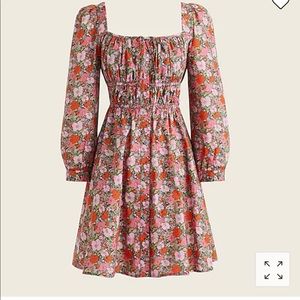 J. Crew Liberty Cinched-waist cotton dress in Liberty® Meadow Song floral